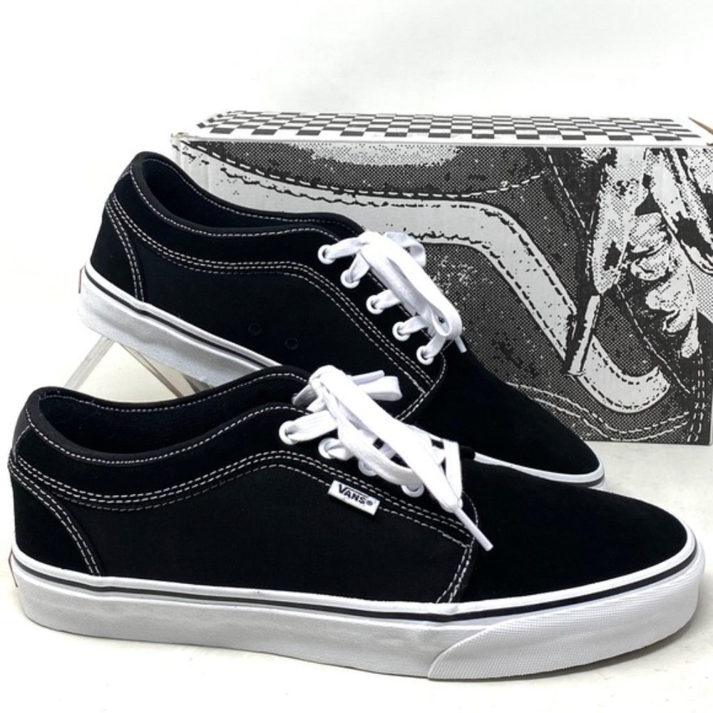 VANS Skate Chukka Low Shoe Womens Casual Sneaker Black Suede Canvas VN0A4BX4Y28